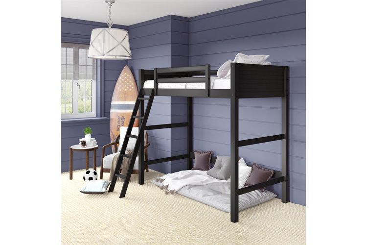 Black loft deals bed twin